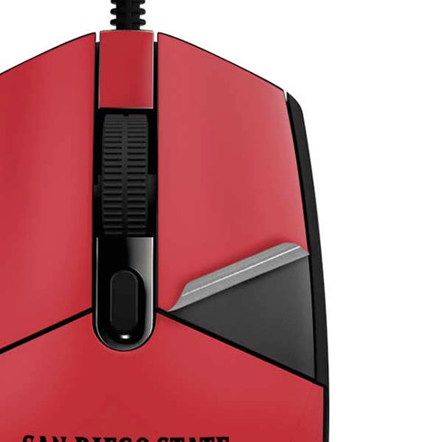San Diego State University Logo Red G203 Prodigy RGB Wired Gaming Mouse Skin